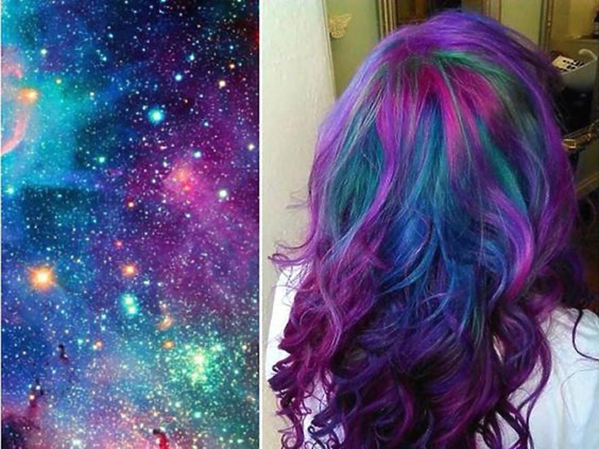Galaxy Glam na włosach