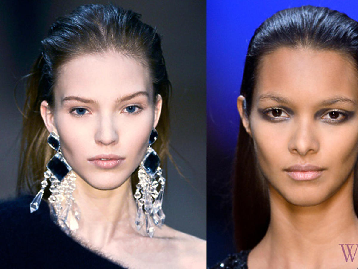 Włosy zaczesane do tyłu, Balmain, Elie Saab