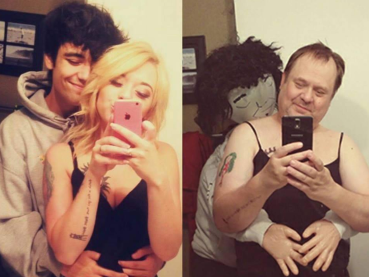 Burr Martin parodiuje selfie córki Cassie04