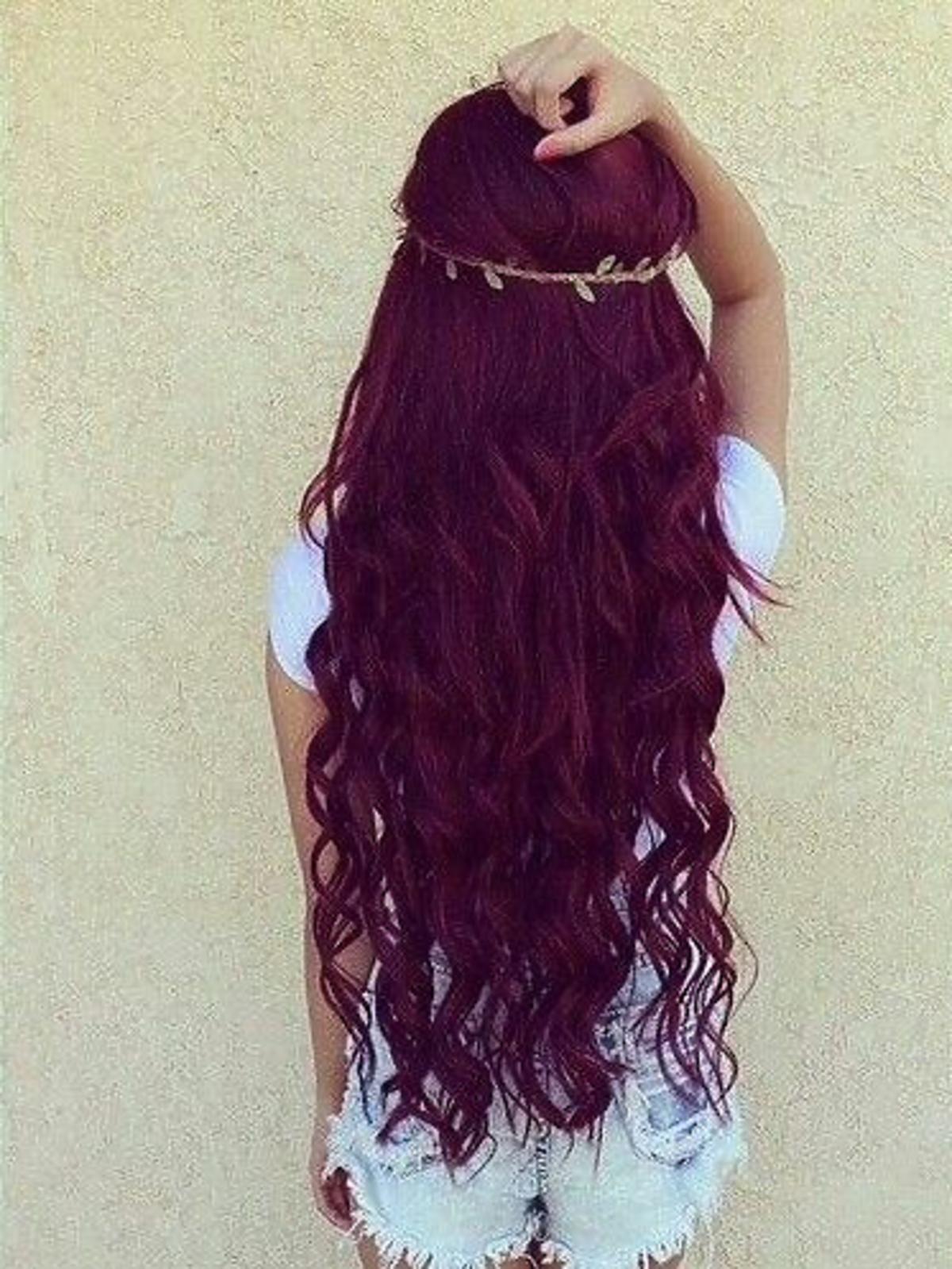 Burgundy hair