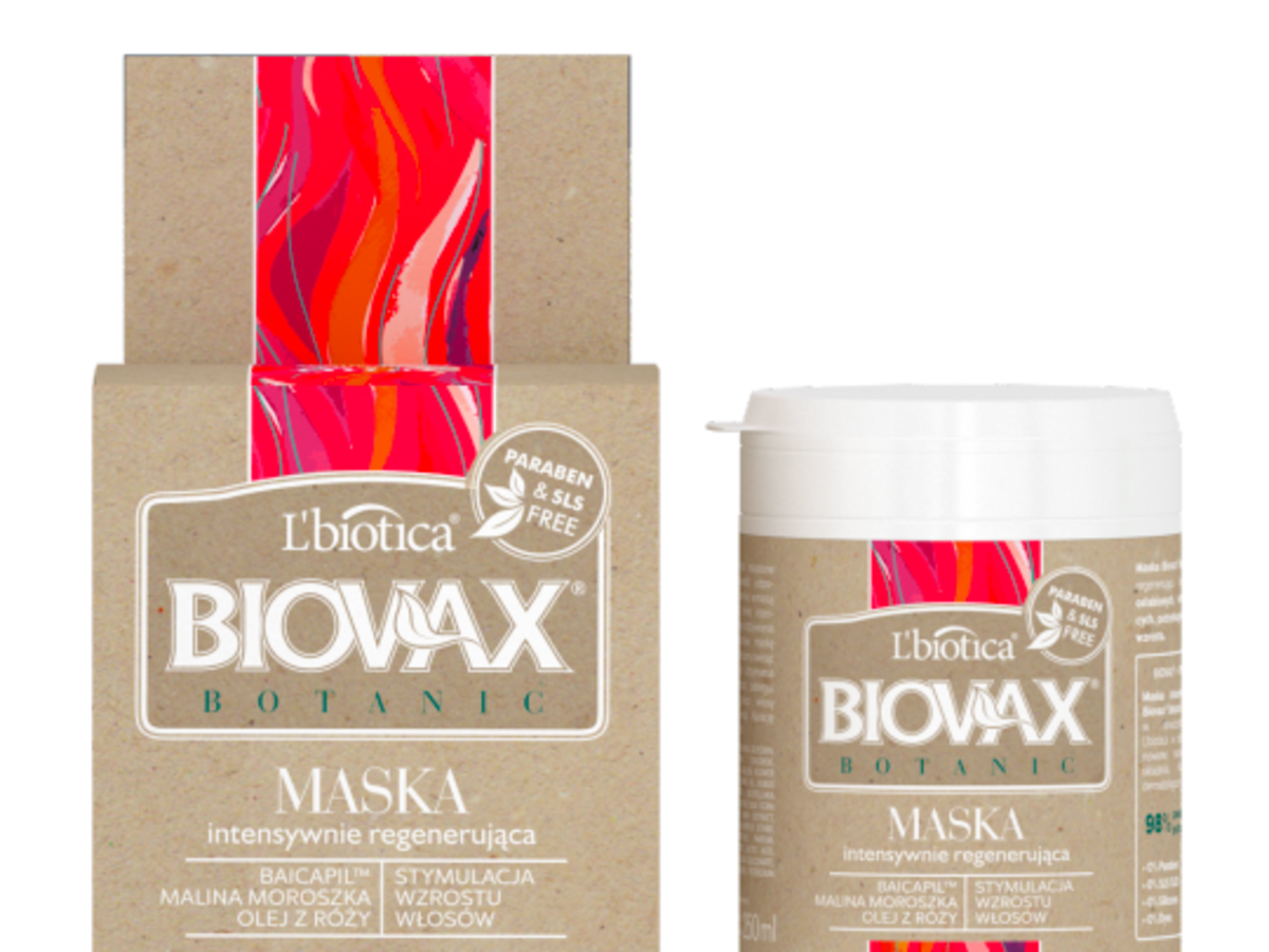 Maska intensywnie regenerująca `Malina Moroszka i baicapil` L`biotica, Biovax Botanic