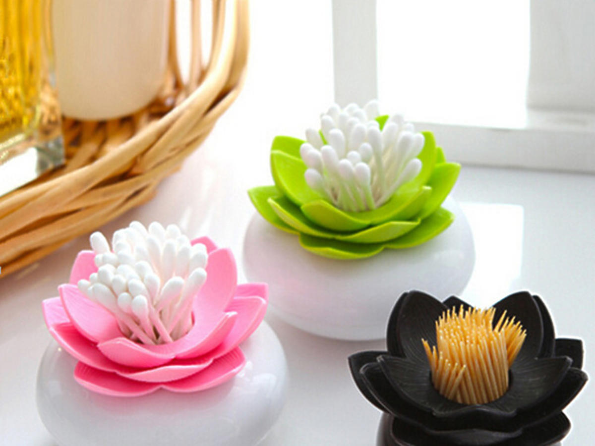 Dekoracyjne kwiaty lotosu do wykałaczek i patyczków kosmetycznych z chińskiego sklepu DIY Life Online
