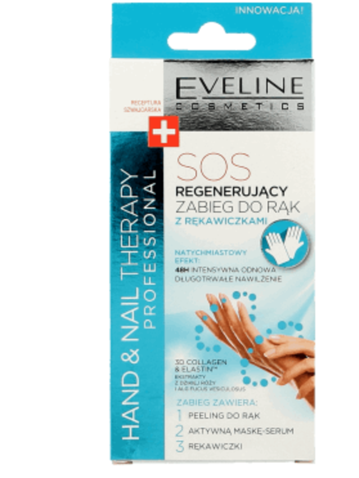 Eveline, Hand & Nail Therapy Professional, SOS, Regenerujący zabieg do rąk z rękawiczkami