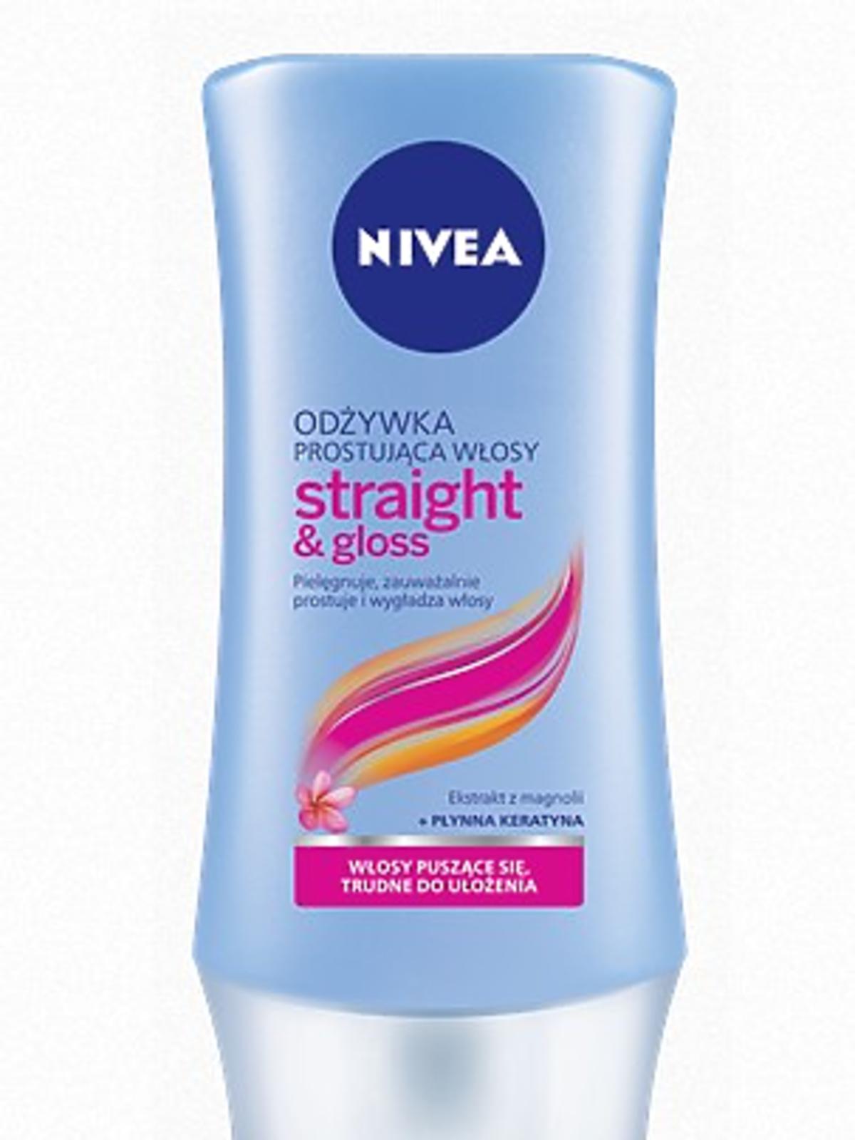 Nivea, Straight & Gloss, Odżywka prostująca włosy puszące się i trudne do ułożenia