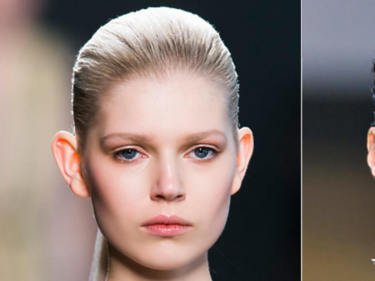 Ciasno spięte włosy - Bottega Veneta, Celine