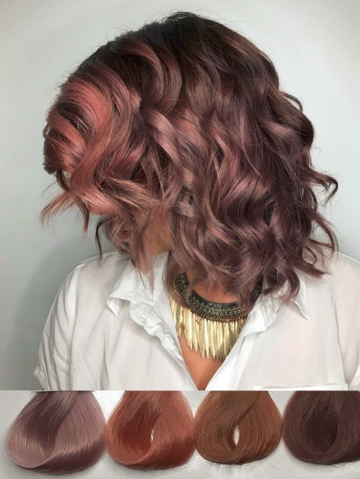 Włosy w kolorze chocolate mauve