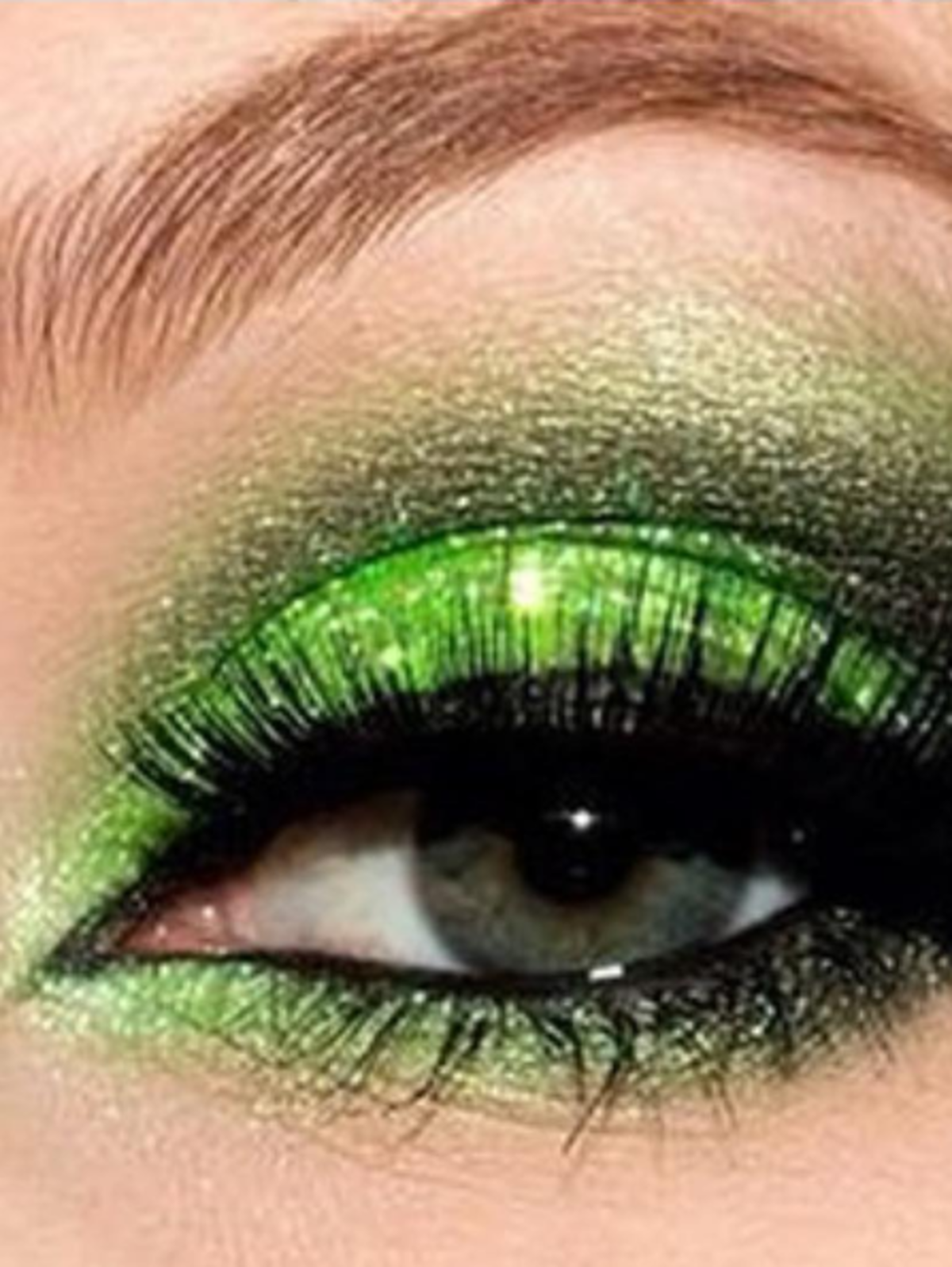 Zielony makijaż oczu