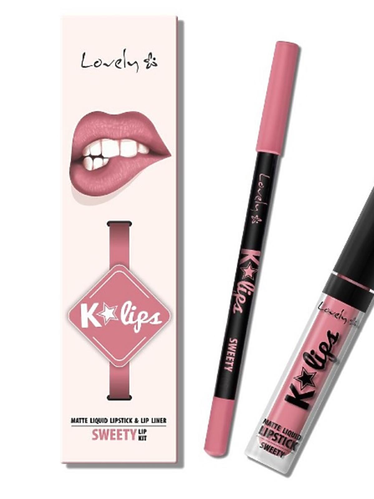 Lovely - K'Lips, Matte Liquid Lipstick & Lip Liner, Lip Kit