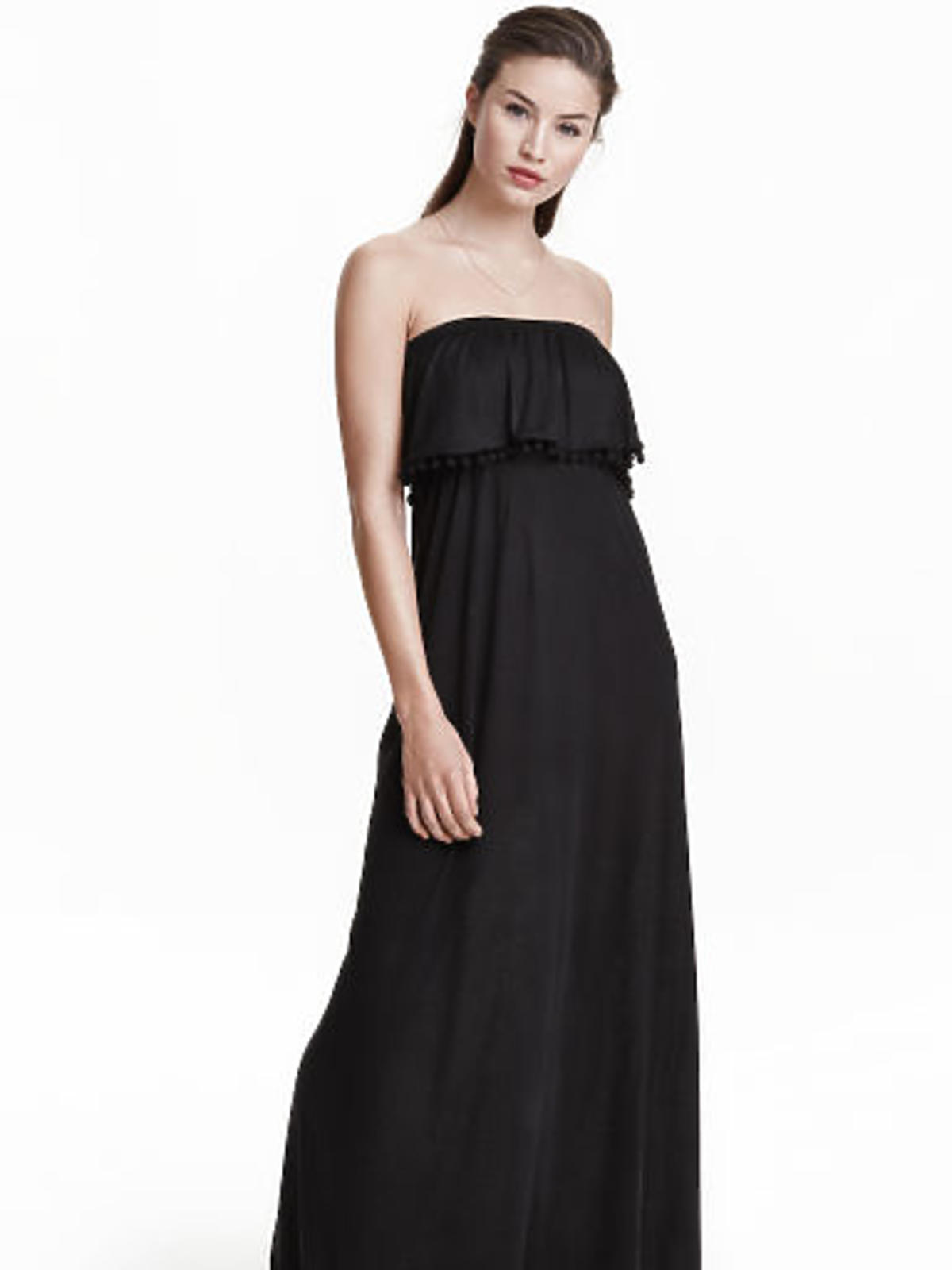 Sukienka bandeau z pomponami – H&M 47,90 zł