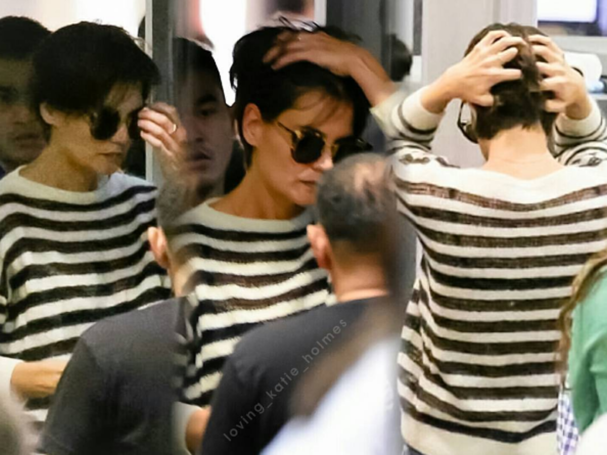 Katie Holmes w pixie cut
