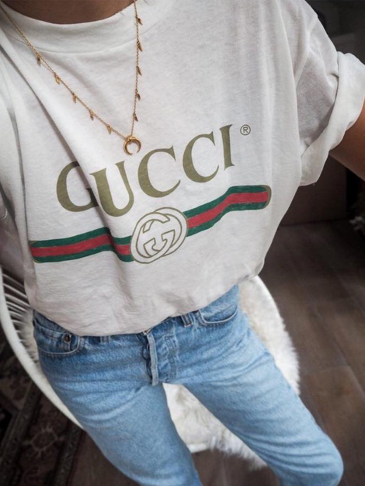 Stylizacje z t-shirtem Gucci