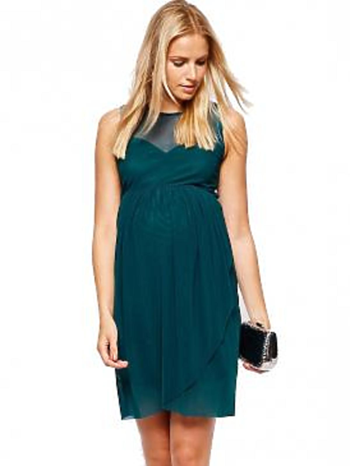 Zielona sukienka na wesele dla kobiety w ciąży, asos.com 220zł