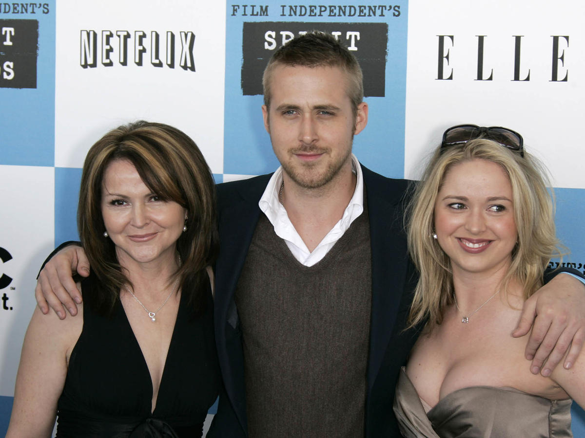 Ryan Gosling z matką Donną i z siostrą Mandi