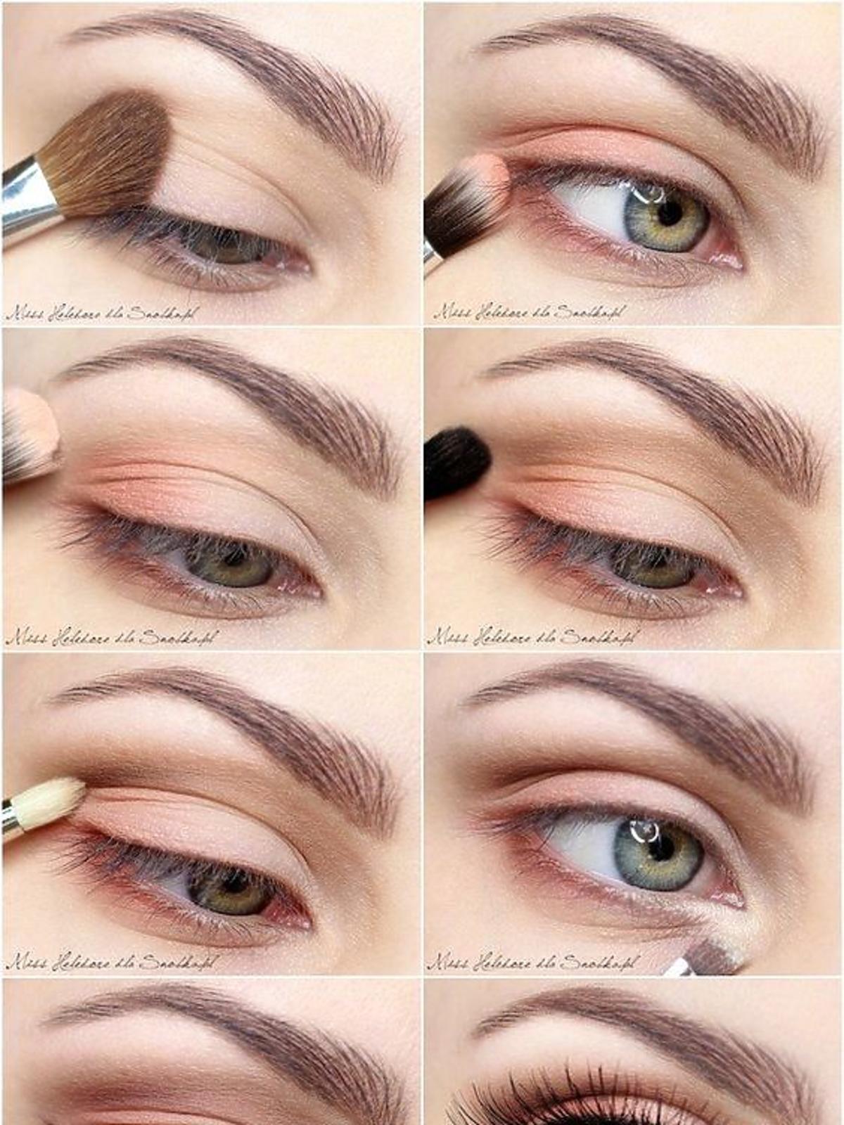 Brzoskwiniowy makijaż oczu