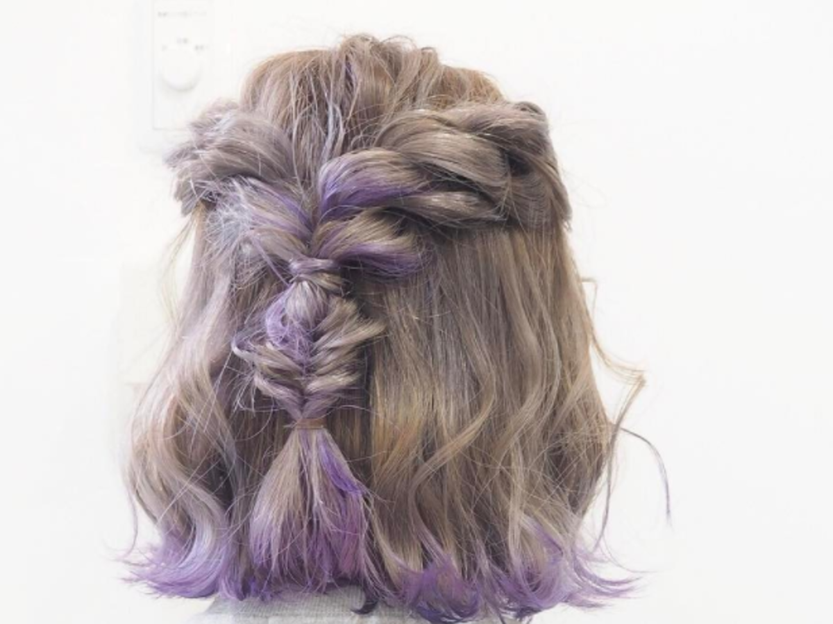 Botaniczne włosy - dried flower hair