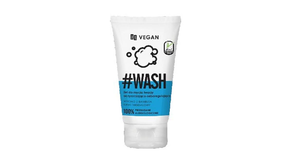 AA, Vegan, #Wash, Żel do mycia twarzy oczyszczająco-seboregulujący