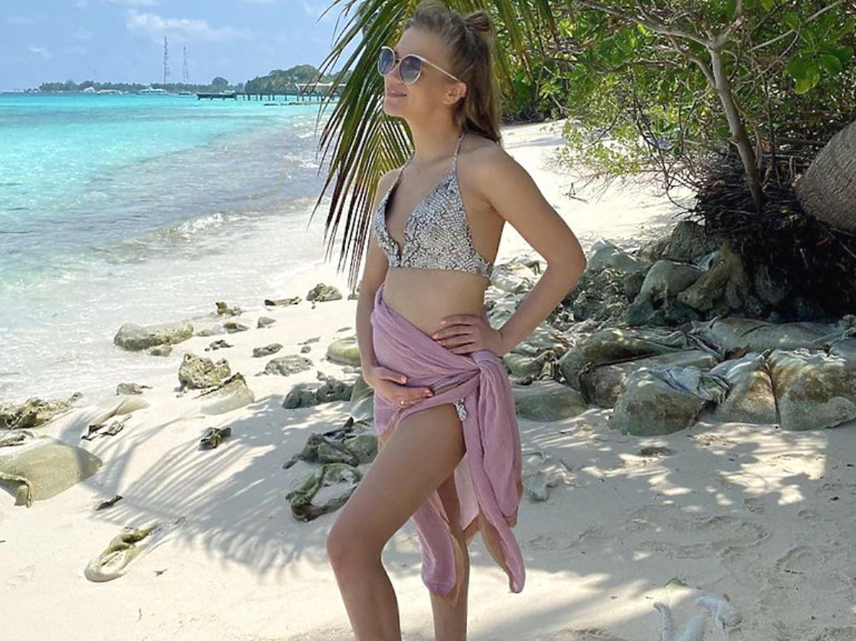 Agnieszka Kaczorowska w ciąży na Malediwach