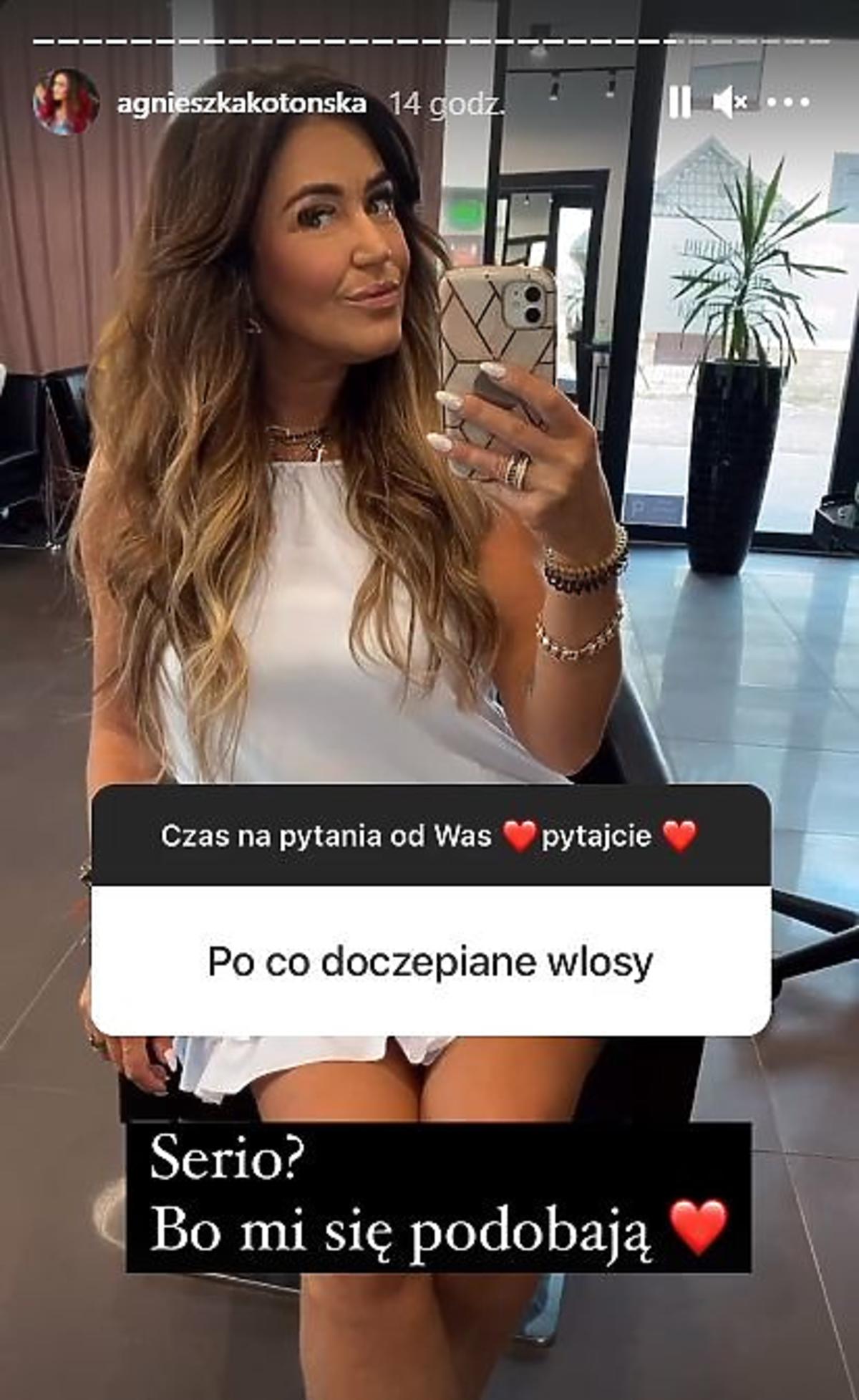 Agnieszka Kotońska o przedłużaniu włosów