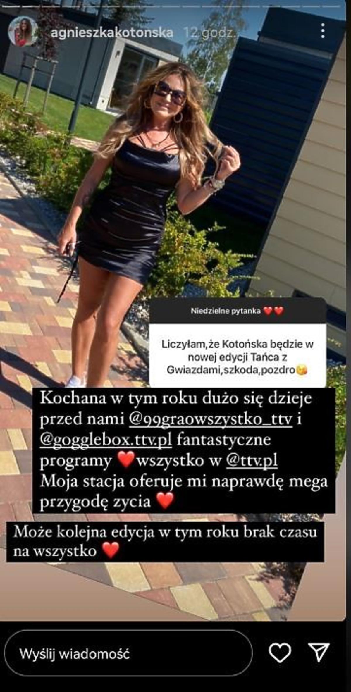 Agnieszka Kotońska o udziale w Tańcu z gwiazdami