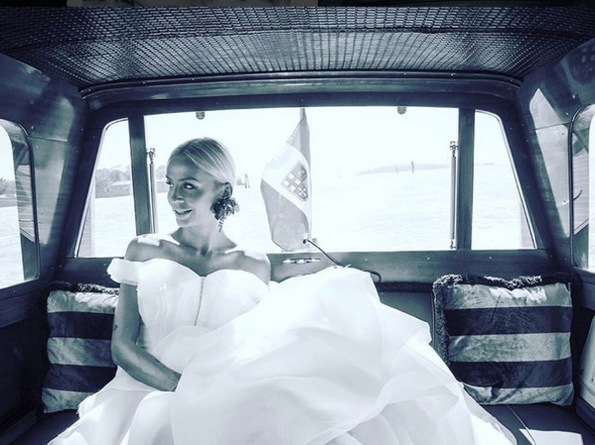 Agnieszka Szulim w sukni ślubnej/fot. instagram/aganajezykach