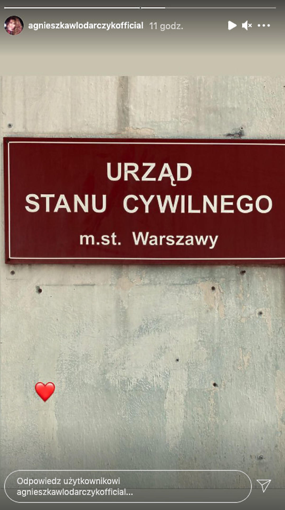 Agnieszka Włodarczyk InstaStory
