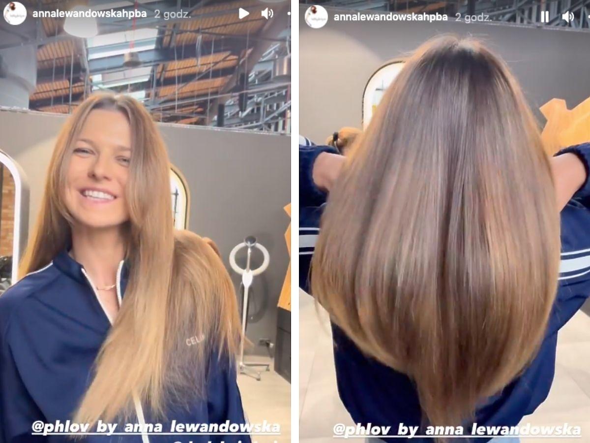 Anna Lewandowska chwali się włosami
