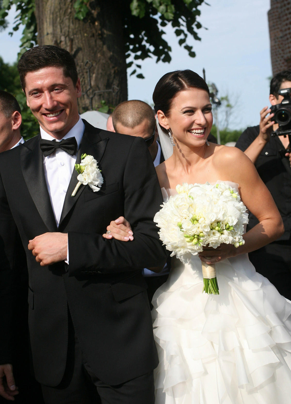 Anna Lewandowska i Robert Lewandowski na swoim ślubie