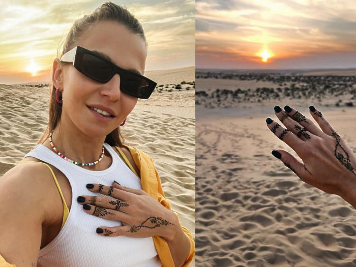 Anna Lewandowska - tatuaż zrobiny w Katarze