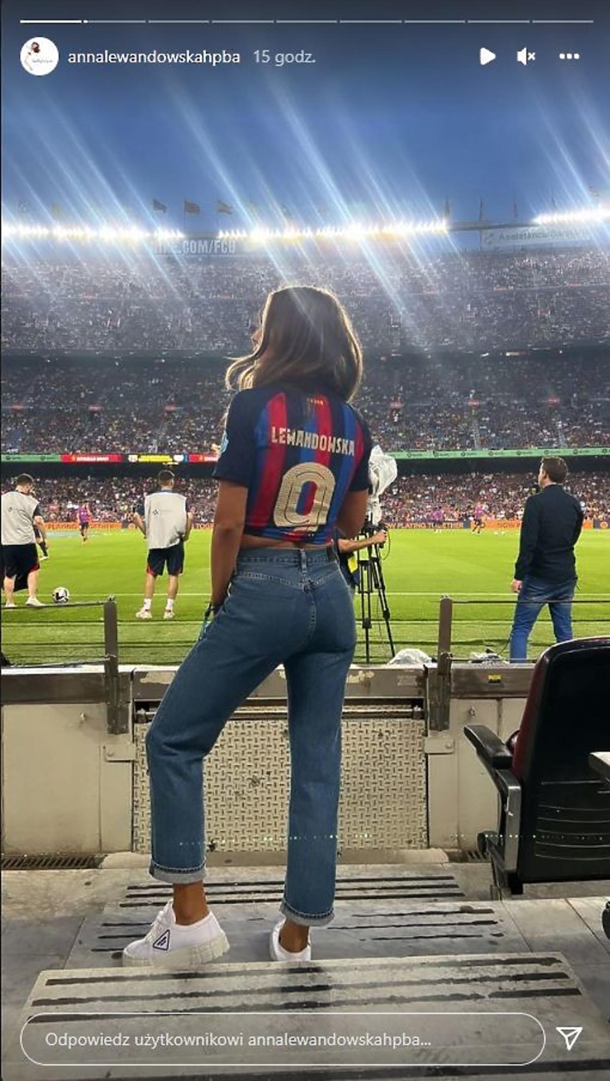 Anna Lewandowska w koszulce FC Barcelony