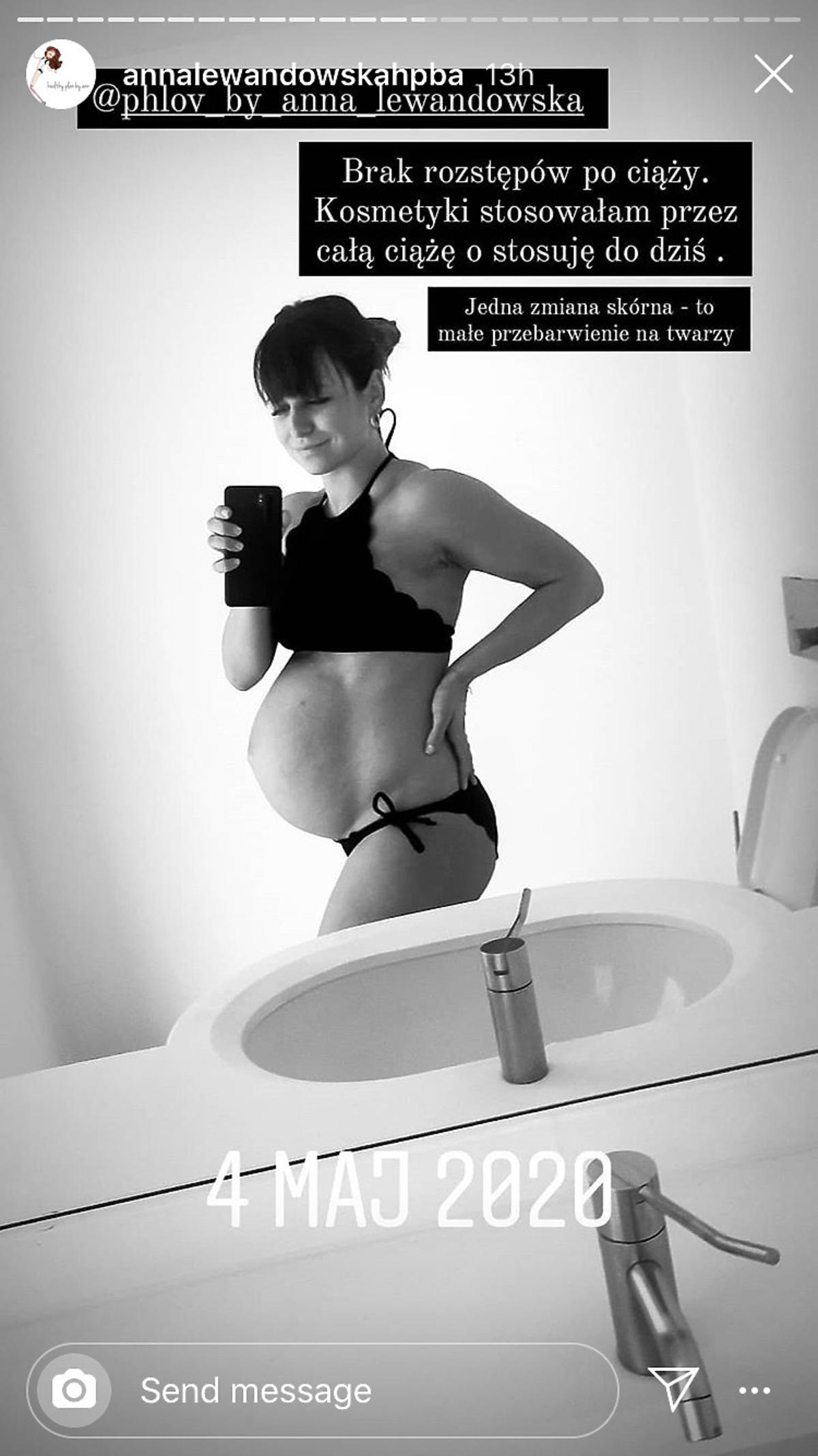 Anna Lewandowska w zaawansowanej ciąży