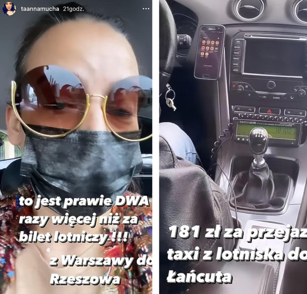 Anna Mucha zapłaciła prawie 200 zł za przejazd taksówką