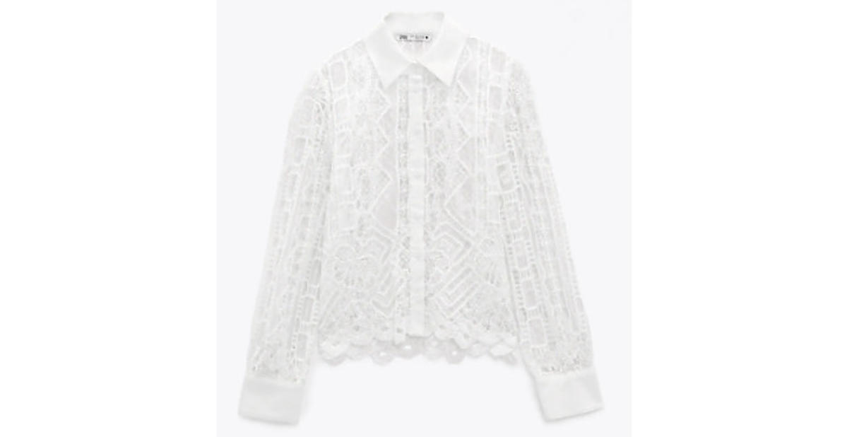 biała modna koszula damska na wiosnę 2021 z H&M