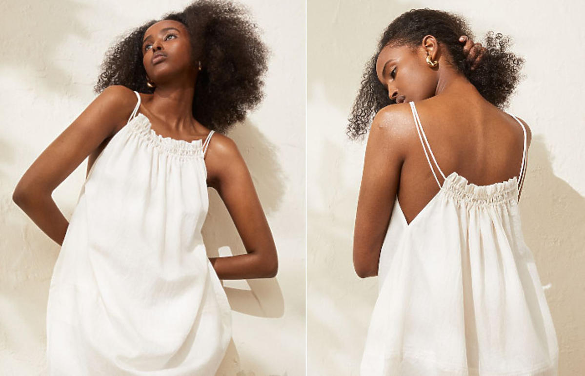 biała sukienka z H&M