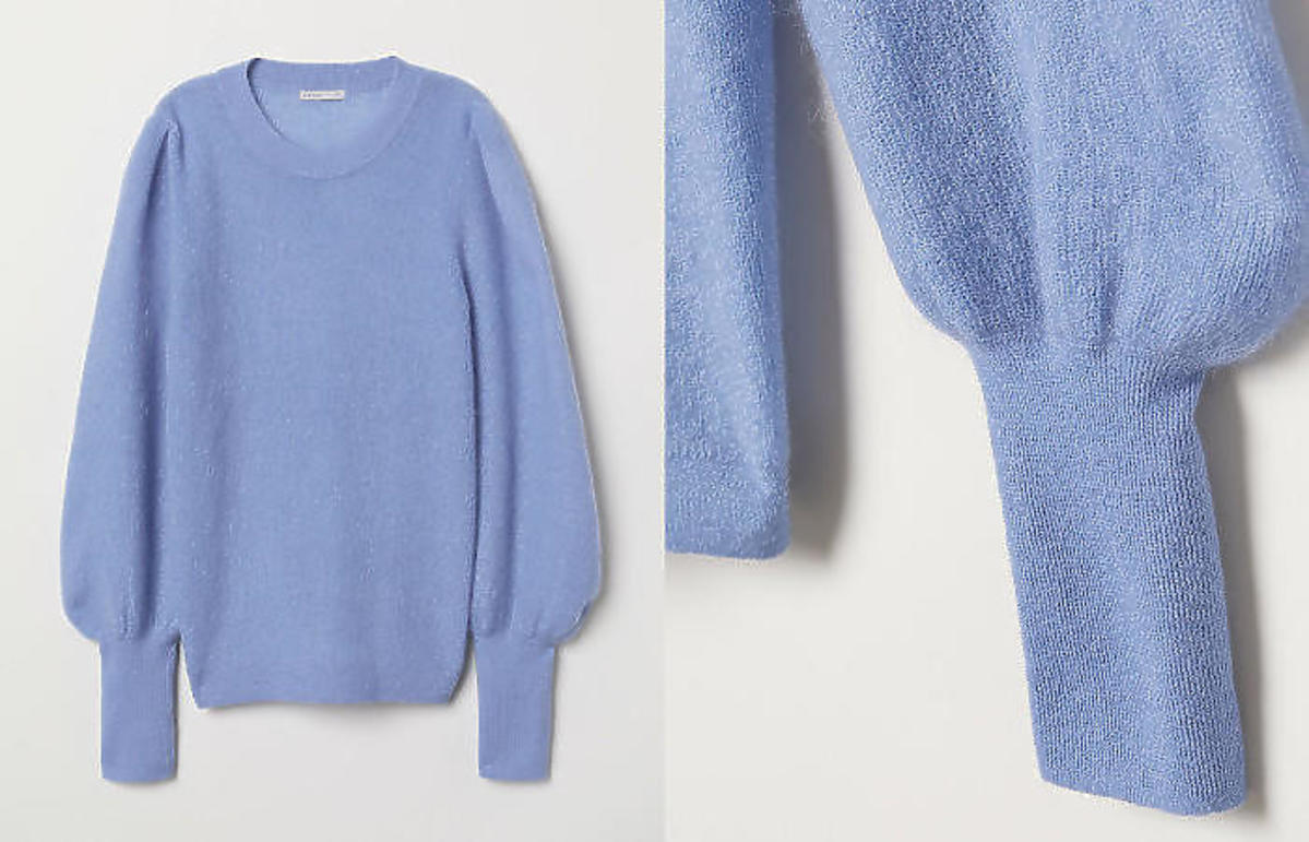 błękitny sweterek z kaszmiru z H&M