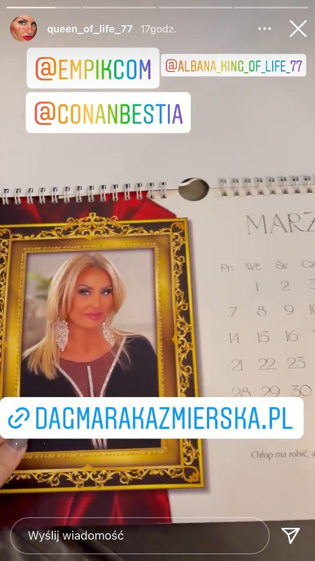Dagmara Kaźmierska sprzedaje kalendarz