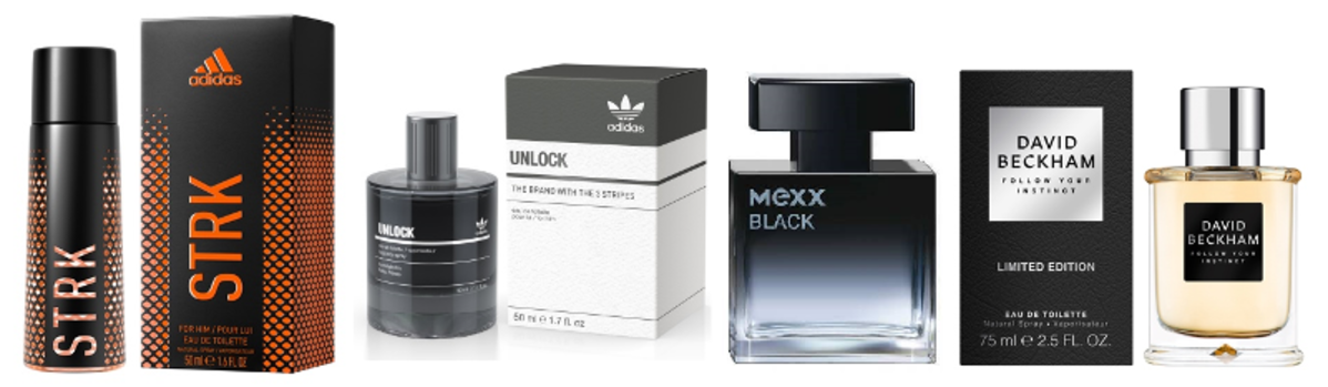 David Beckham Follow Your Instinct, adidas Sport STRK, Mexx Black, adidas UNLOCK