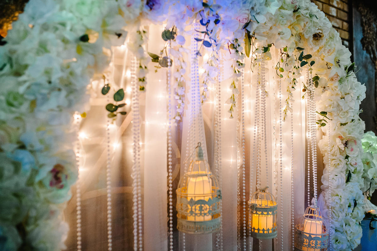 Dekoracja sali weselnej boho - lampoiony