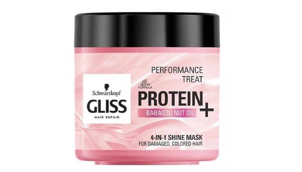 Dodająca blasku maska do włosów 4w1 GLISS, Performance Treat, Protein + Babassu Nut Oil, 4-in-1 Shine Mask