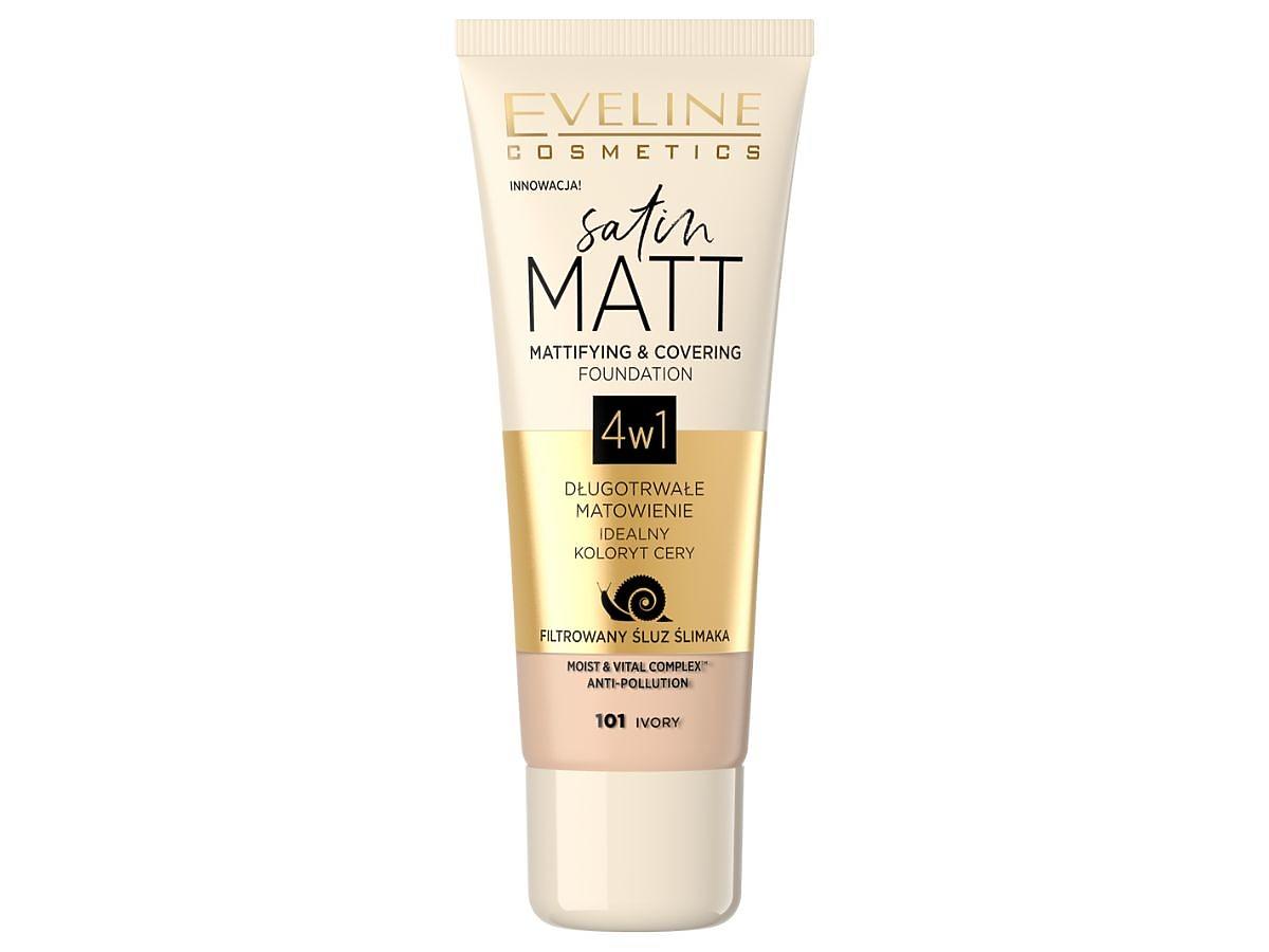 Eveline Cosmetics, Satin Matt, Mattifying & Covering Foundation 4 in 1 (Podkład matująco - kryjący 4 w 1)