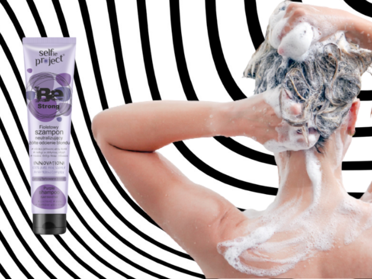 fioletowy szampon do włosów od Selfie Project
