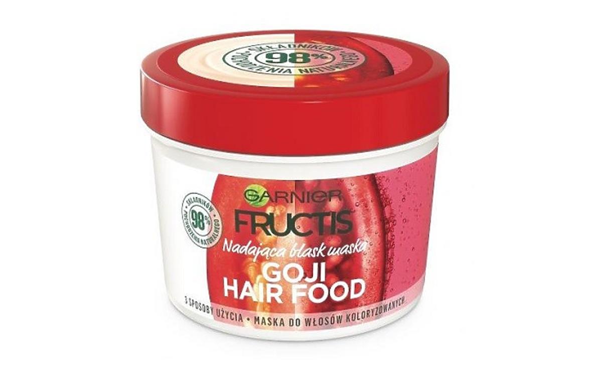 Garnier, Fructis, Goji Hair Food, Nadająca blask maska do włosów koloryzowanych