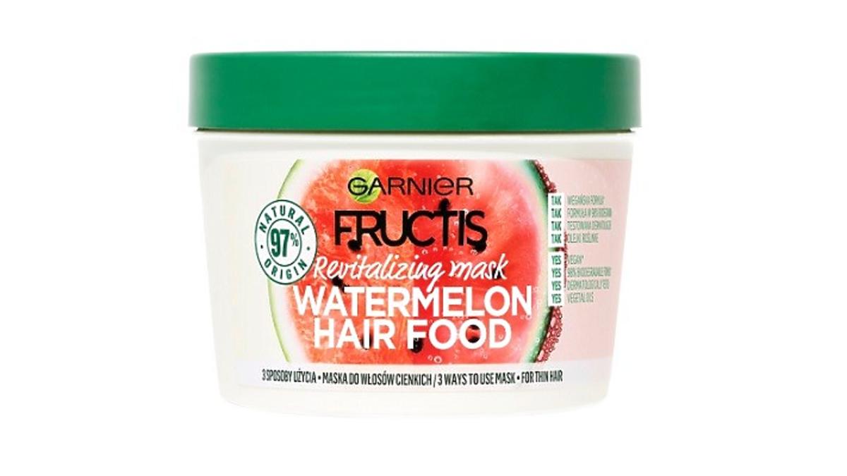 Garnier, Fructis, Hair Food, Watermelon Revitalizing Mask, Rewitalizująca maska do włosów cienkich