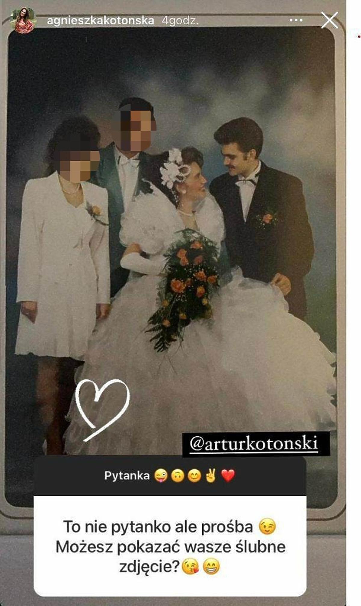 Gogglebox Agnieszka Kotońska ślubne zdjęcie z mężem