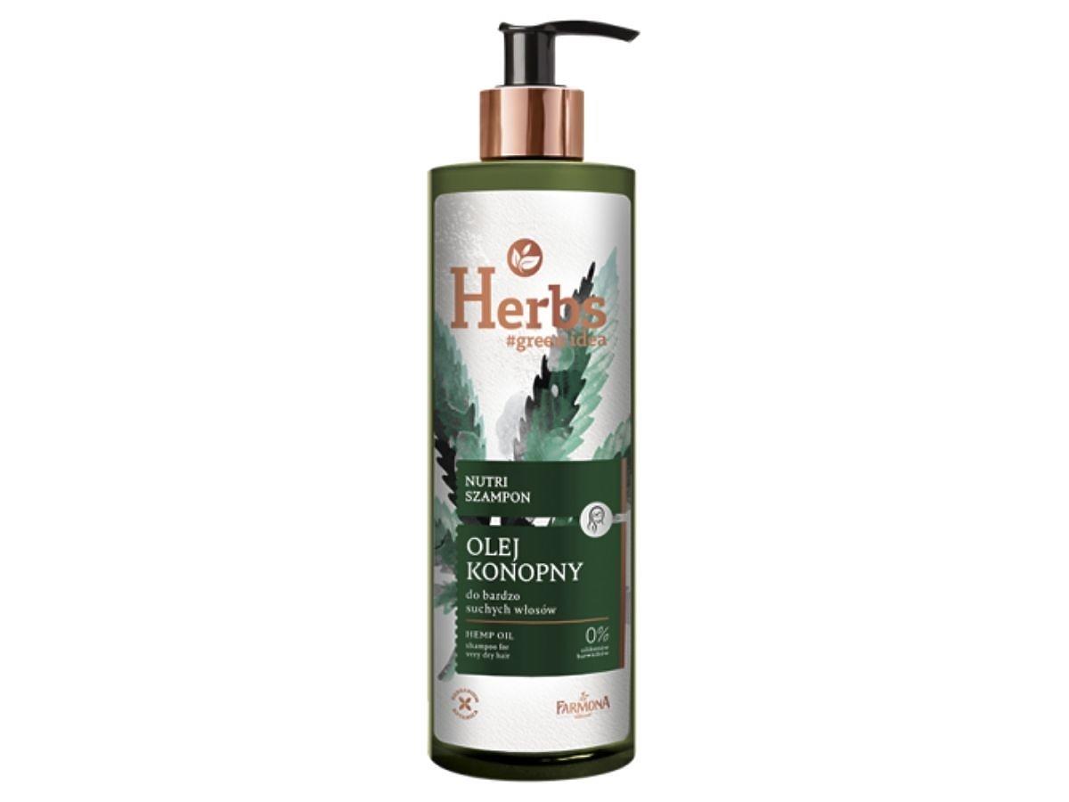 Herbs, Nutri szampon do bardzo suchych włosów `Olej konopny `