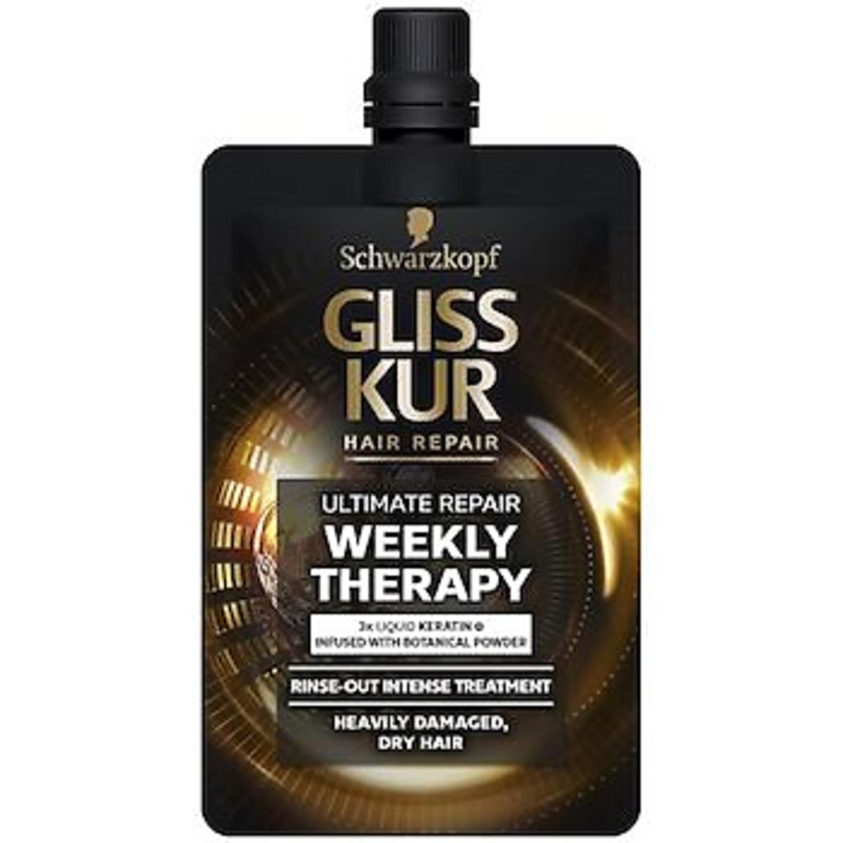 Intensywna odżywka Schwarzkopf Gliss Kur do bardzo zniszczonych i suchych włosów.