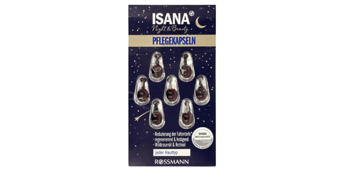 Isana, Night & Beauty Pflegekapseln (Kapsułki z retinolem do twarzy)