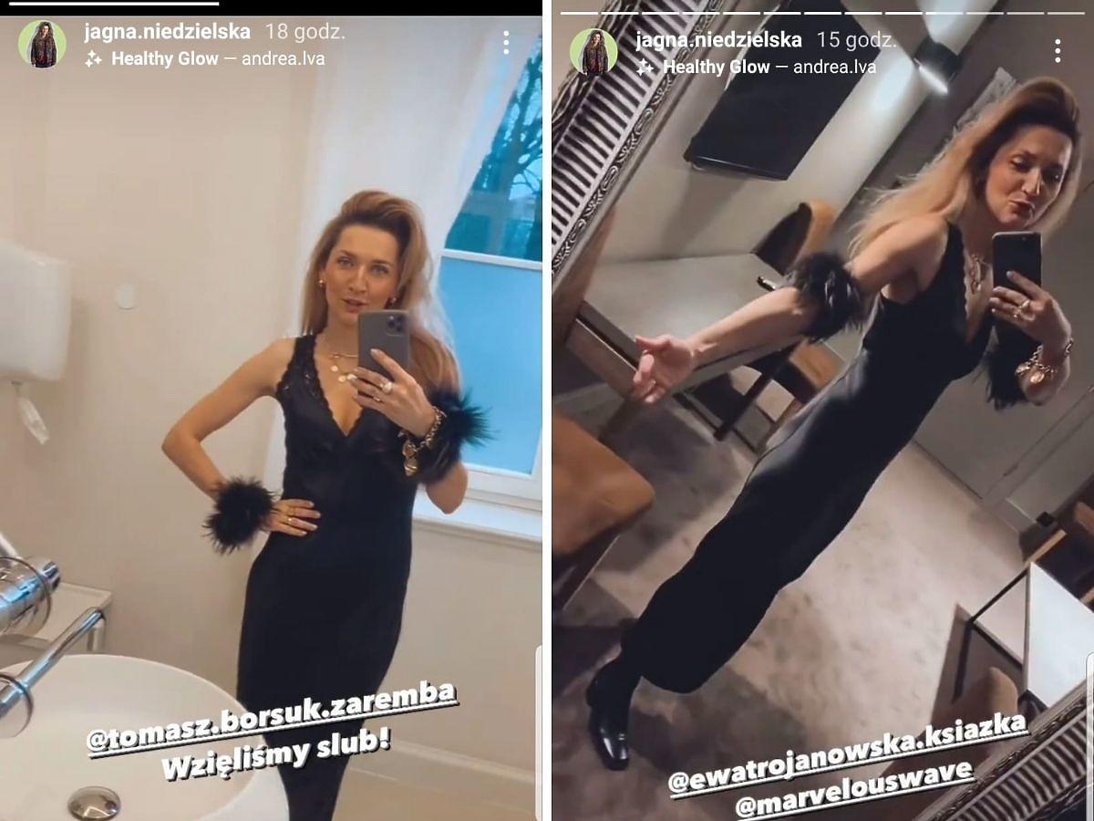 Jagna Niedzielska wzięła ślub w czarnej sukience