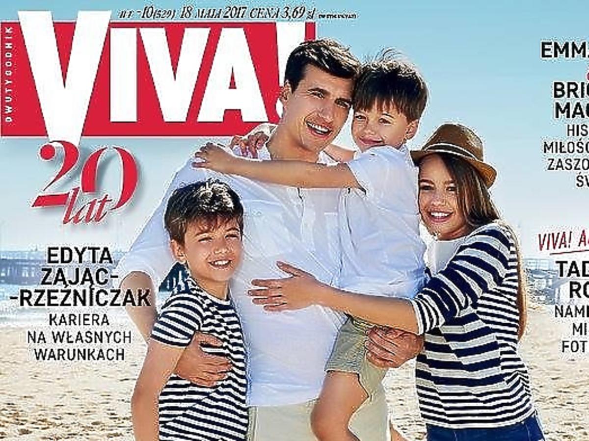 Jarosław Bieniuk z dziećmi na okładce magazynu Viva
