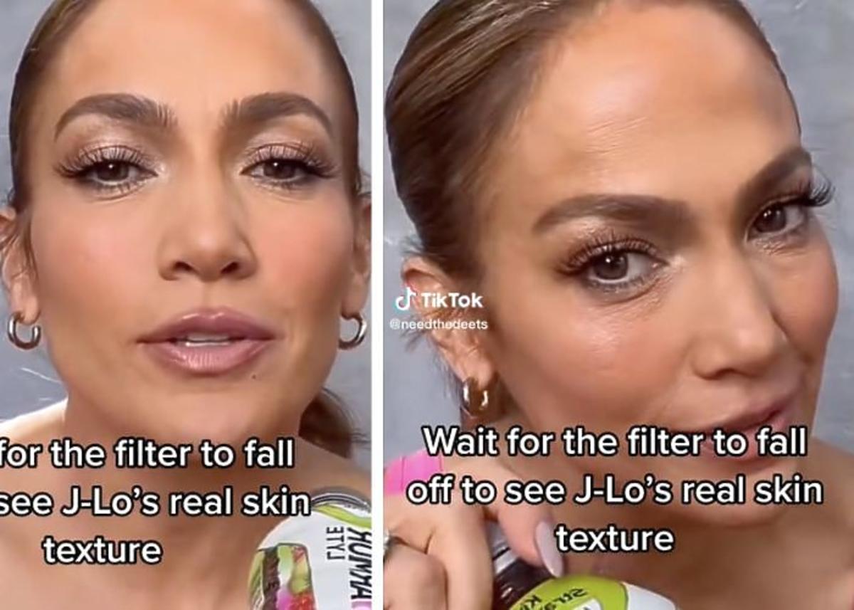 J.Lo prawdziwa cera - wpadka z filtrem 