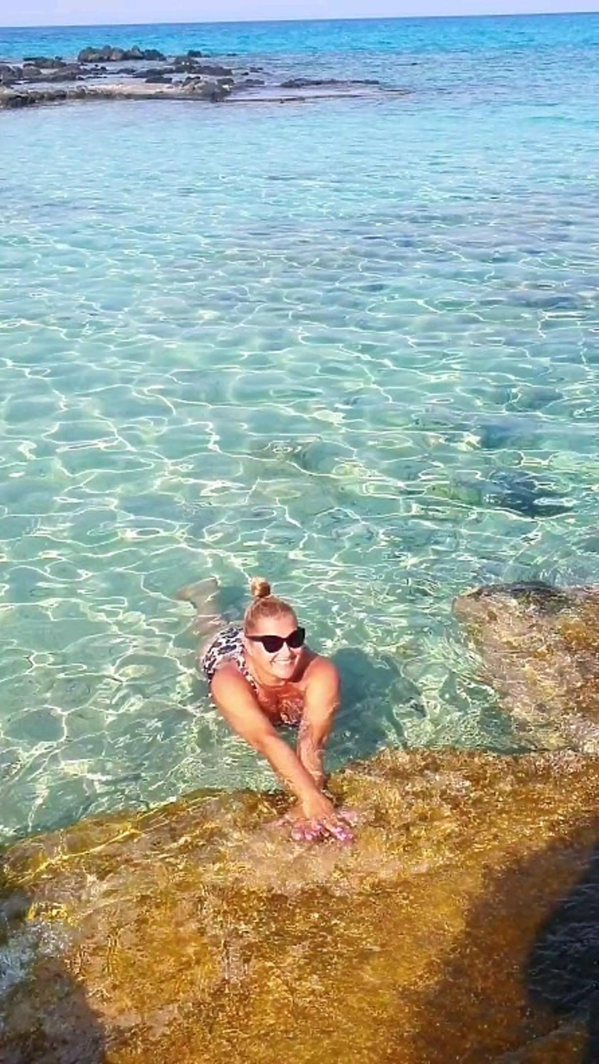 Katarzyna Skrzynecka na wakacjach w Grecji